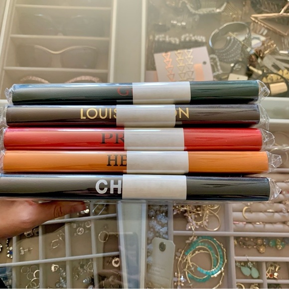 Set of 5 Leather Bound Luxury Designer Mini Books Gucci Prada LV Chanel - Picture 7 of 7